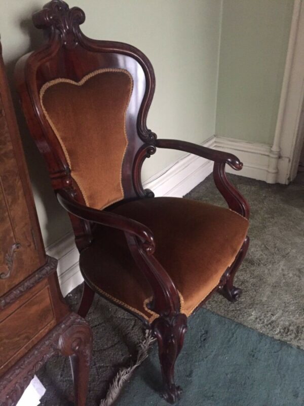 Antique Library Chair 19th Century Antique Chairs 7