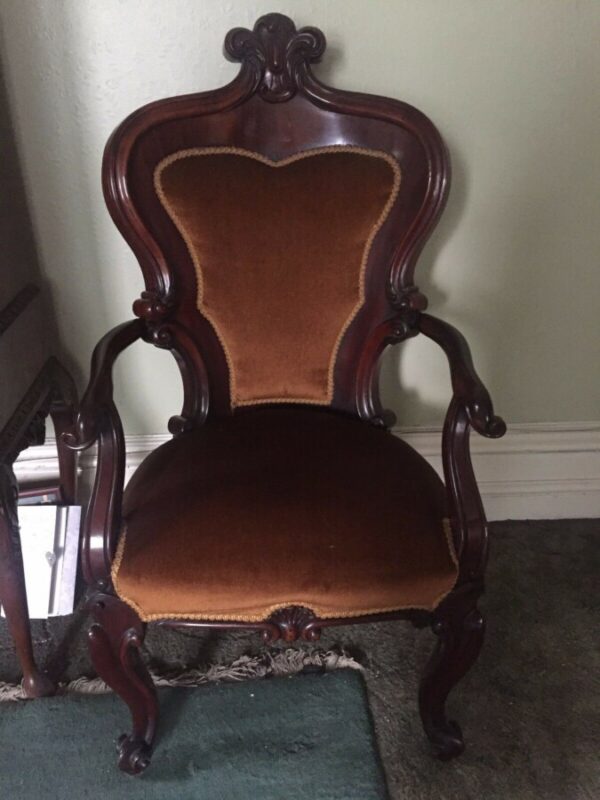 Antique Library Chair 19th Century