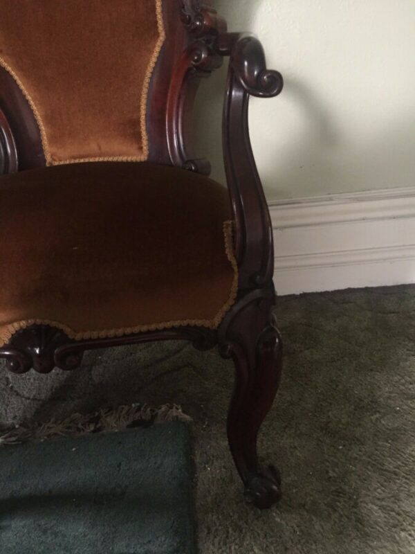 Antique Library Chair 19th Century - Image 2