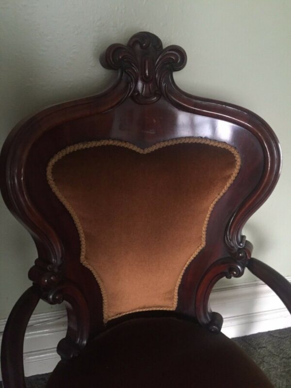 Antique Library Chair 19th Century - Image 3