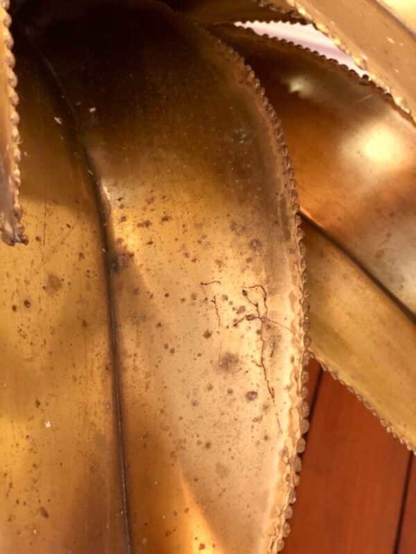Maison Jansen Gold Brass Palm Leaf Table Lamp, Original Rare Iconic - Image 5