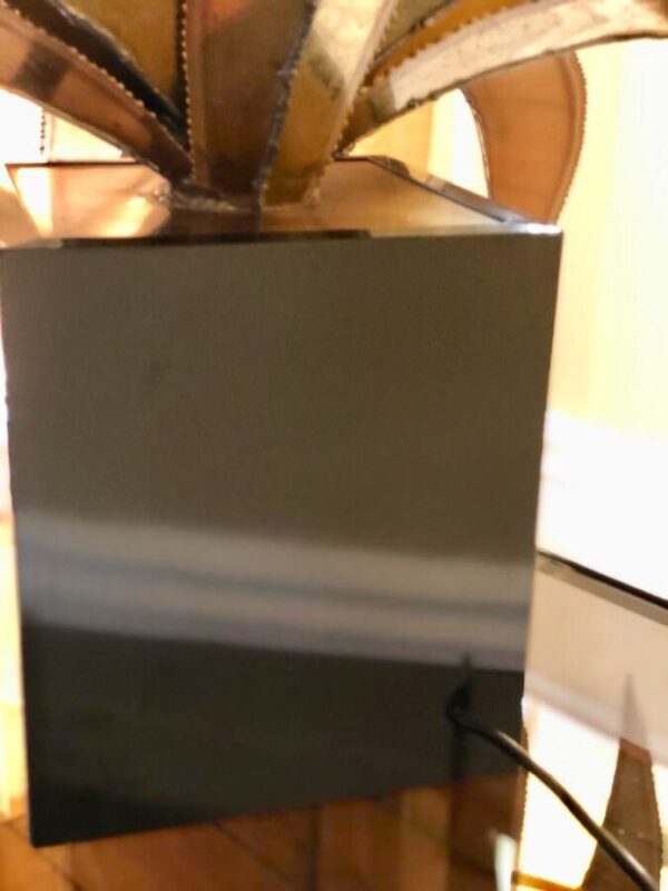 Maison Jansen Gold Brass Palm Leaf Table Lamp, Original Rare Iconic - Image 9