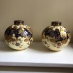 A Pair of 19th Century Royal Crown Derby Lidded Spherical Vases Antique Royal Crown Derby Antique Ceramics