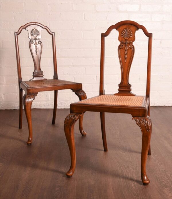 Pair Of Walnut Bergere Hall Chairs SAI1069