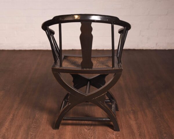 Chinese Black Lacquered Arm Chair SAI1085 Antique Chairs 6