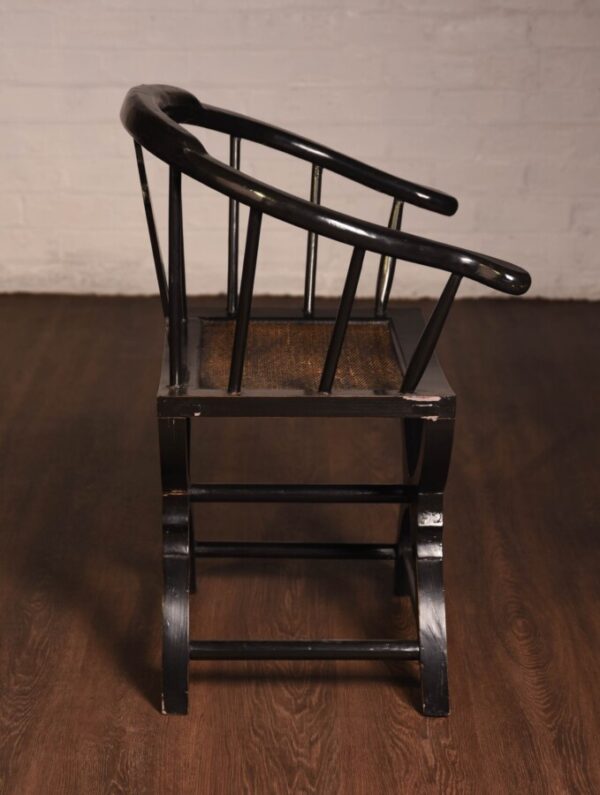 Chinese Black Lacquered Arm Chair SAI1085 Antique Chairs 7