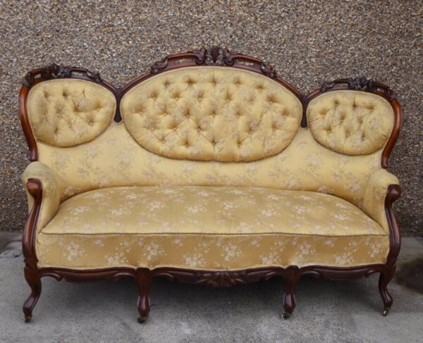 Victorian Mahogany Button Back Settee SAI1102 Antique Furniture 19