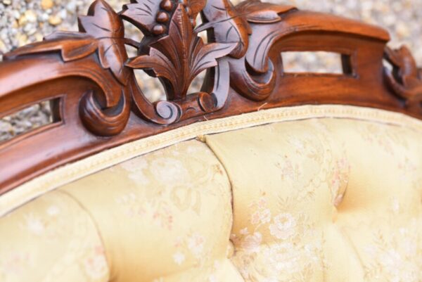 Victorian Mahogany Button Back Settee SAI1102 - Image 19