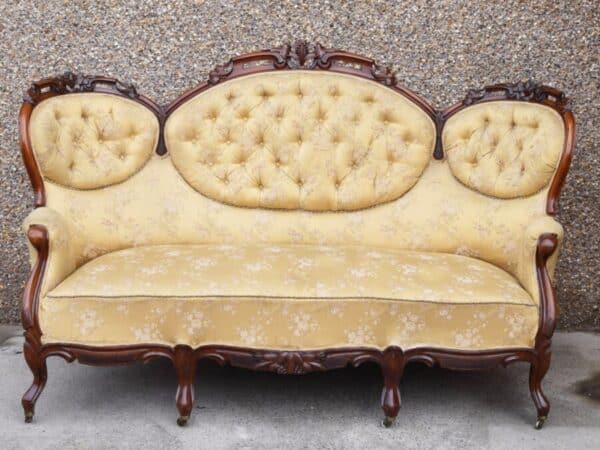 Victorian Mahogany Button Back Settee SAI1102 Antique Sofas 3