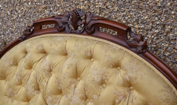 Victorian Mahogany Button Back Settee SAI1102 - Image 6