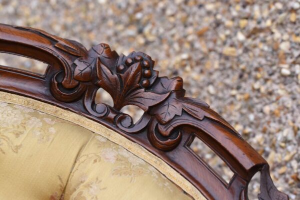 Victorian Mahogany Button Back Settee SAI1102 - Image 11