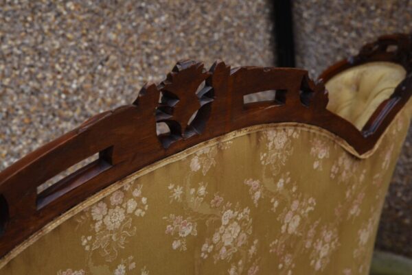 Victorian Mahogany Button Back Settee SAI1102 - Image 9