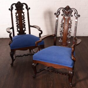 Pair Of Dutch Mahogany Low Arm Chairs SAI1173 Antique Chairs
