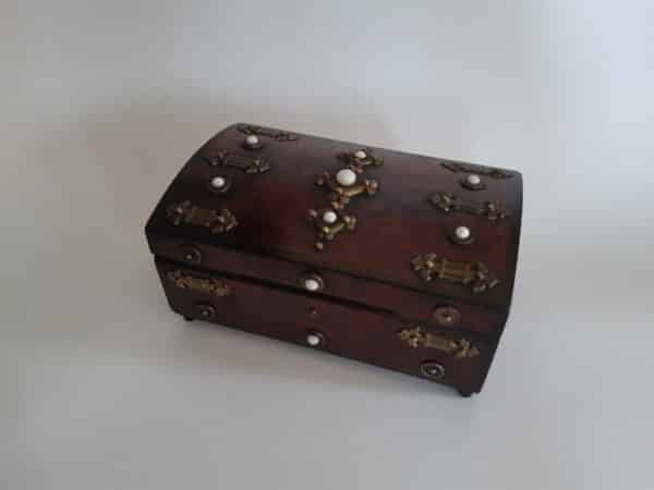 19th century French amboyna jewel box Antique Boxes 7