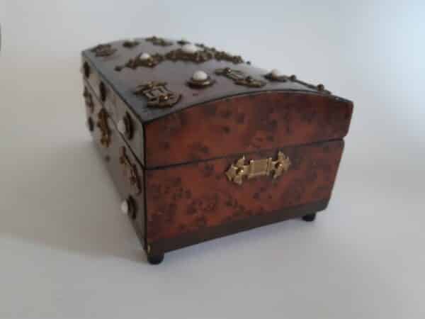 19th century French amboyna jewel box - Image 2