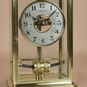 Bulle Electric Four sided glass and brass clock circa 1910 Antique Clocks