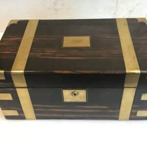 ANTIQUE VICTORIAN COROMANDEL WRITING SLOPE – – SECRET DRAWERS Antique Boxes