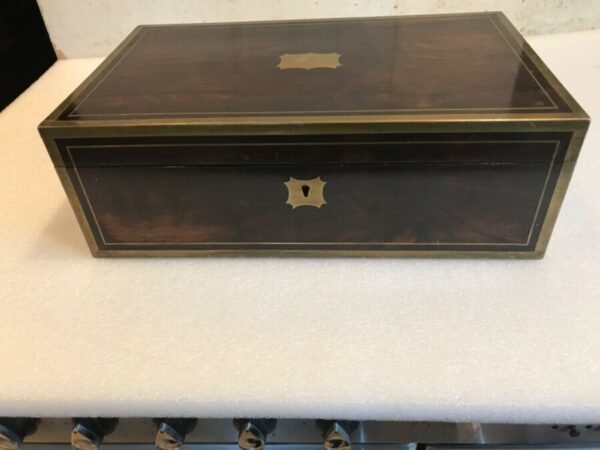 ANTIQUE VICTORIAN COROMANDEL WRITING SLOPE - - SECRET DRAWERS - Image 3