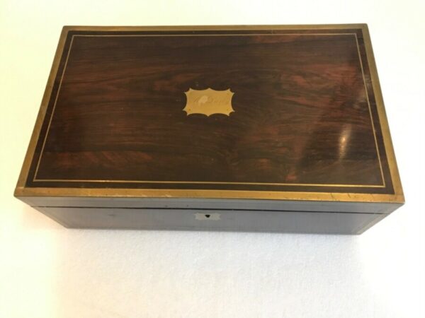 ANTIQUE VICTORIAN COROMANDEL WRITING SLOPE - - SECRET DRAWERS - Image 2
