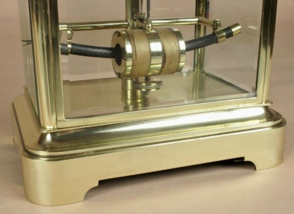 Bulle Electric Four sided glass and brass clock circa 1920's - Image 4