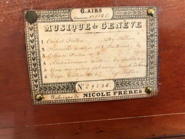 NICOLE FRERES MUSICAL MUSIC BOX - Image 5