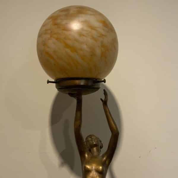 Art Deco Lady holding the lamp - Image 8
