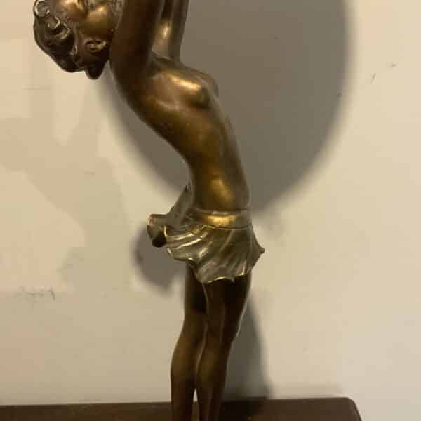 Art Deco Lady holding the lamp Antique Sculptures 18