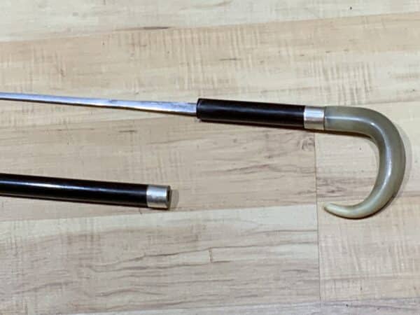 Stunning quality Gentleman’s walking stick sword stick with silver mounts - Image 3