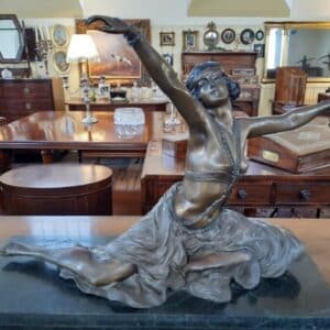 Large Art Deco bronze dancer, Claire Colinet Antique Collectibles