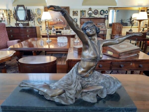 Large Art Deco bronze dancer, Claire Colinet Antique Collectibles 3