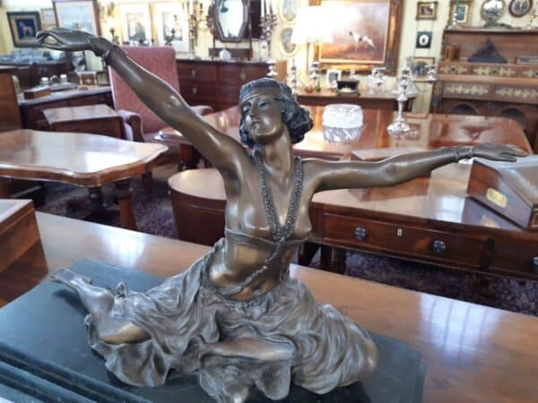 Large Art Deco bronze dancer, Claire Colinet Antique Collectibles 4