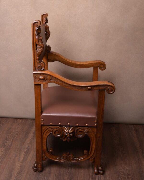 Victorian Oak Arm Chair SAI1439 Antique Chairs 7