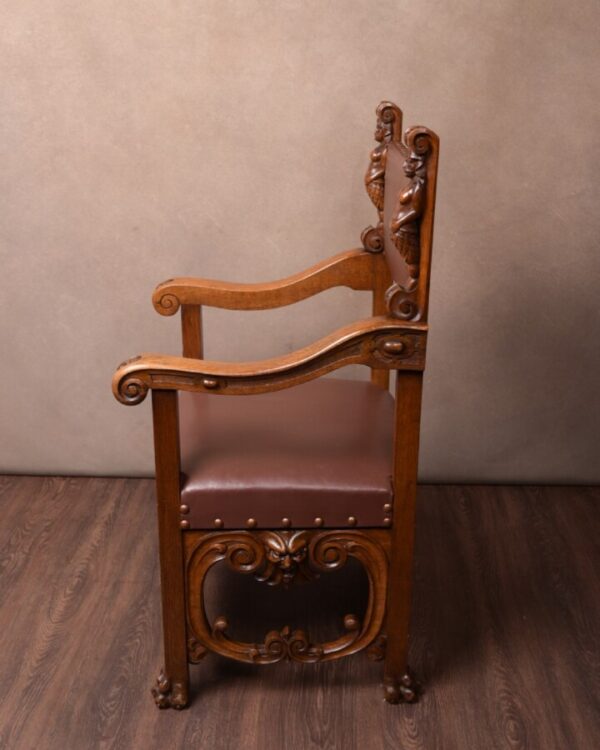 Victorian Oak Arm Chair SAI1439 Antique Chairs 5