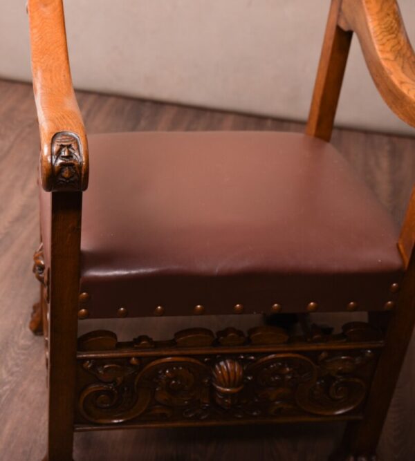 Victorian Oak Arm Chair SAI1439 Antique Chairs 13