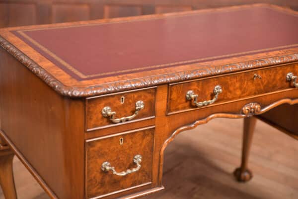 Edwardian Burr Walnut Writing Desk SAI2521 - Image 8