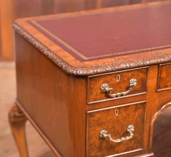 Edwardian Burr Walnut Writing Desk SAI2521 - Image 7
