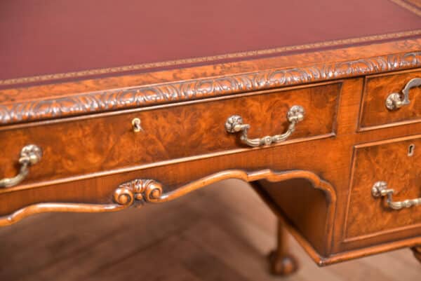 Edwardian Burr Walnut Writing Desk SAI2521 - Image 3