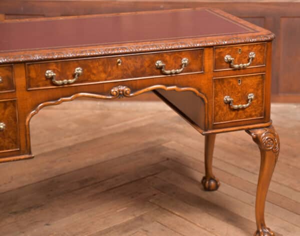Edwardian Burr Walnut Writing Desk SAI2521 - Image 9