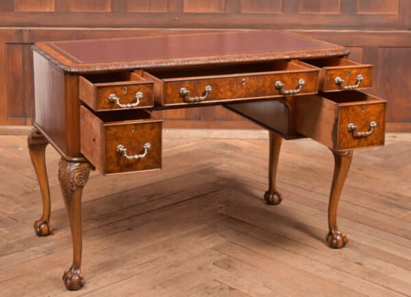 Edwardian Burr Walnut Writing Desk SAI2521 - Image 10