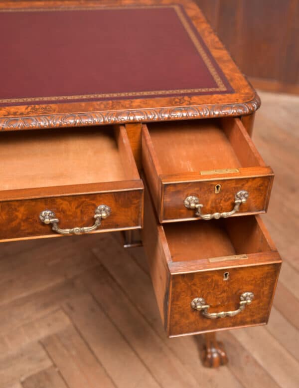 Edwardian Burr Walnut Writing Desk SAI2521 - Image 13