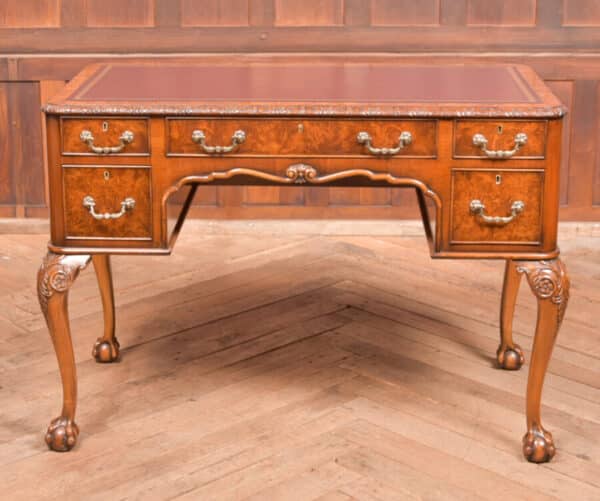 Edwardian Burr Walnut Writing Desk SAI2521