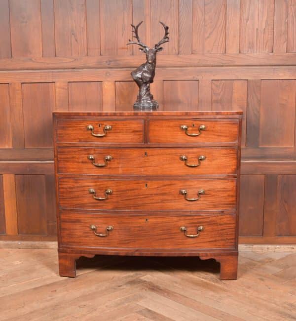 Georgian Mahogany Bowfront Chest Of Drawers SAI2515 Antique Draws 3