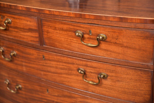 Georgian Mahogany Bowfront Chest Of Drawers SAI2515 - Image 4