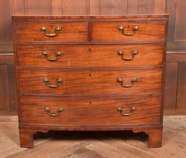Georgian Mahogany Bowfront Chest Of Drawers SAI2515 - Image 5
