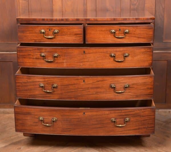 Georgian Mahogany Bowfront Chest Of Drawers SAI2515 - Image 6