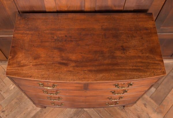 Georgian Mahogany Bowfront Chest Of Drawers SAI2515 - Image 9