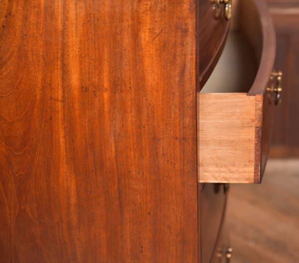 Georgian Mahogany Bowfront Chest Of Drawers SAI2515 - Image 14