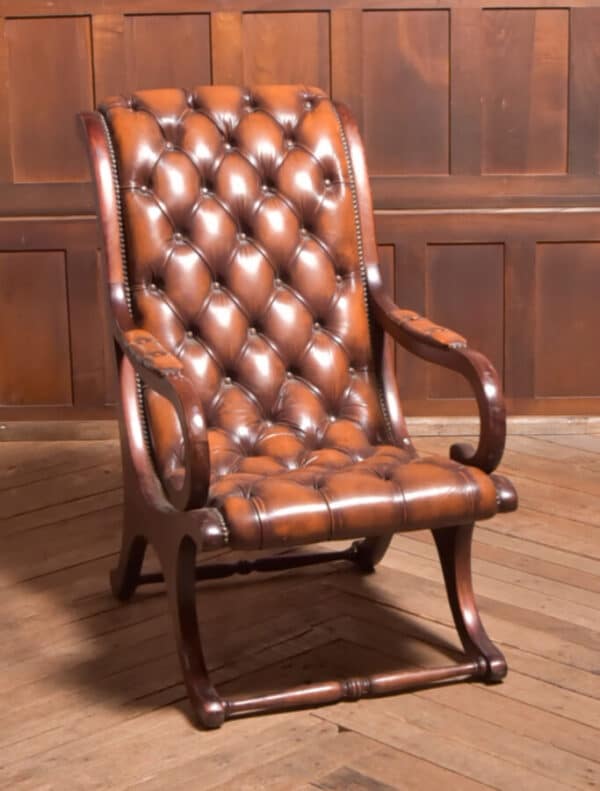 Mahogany & Leather Chair SAI2526 Vintage 3