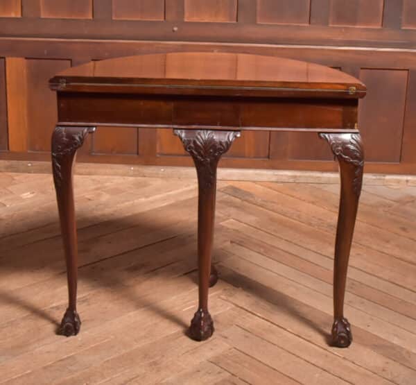 Victorian Mahogany Demi Lune Card Table SAI2527 - Image 4
