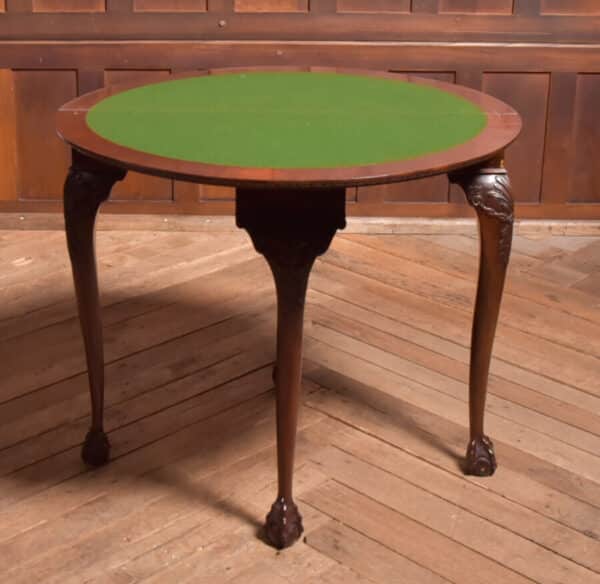 Victorian Mahogany Demi Lune Card Table SAI2527 - Image 5